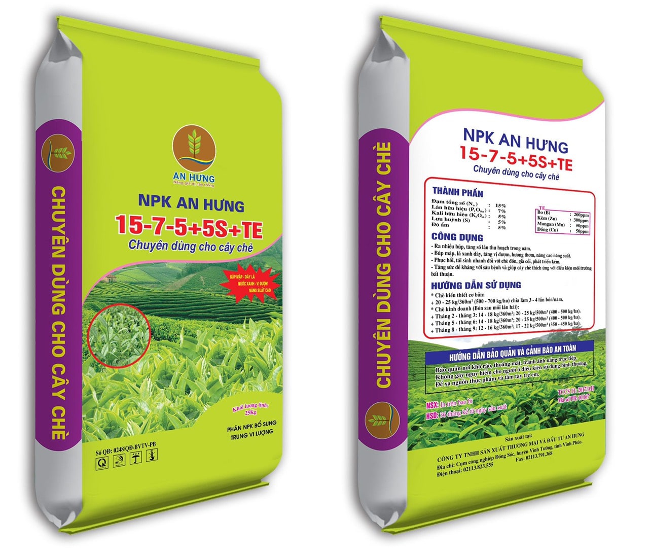 NPK 15-7-5+5S+TE Chuyên Chè